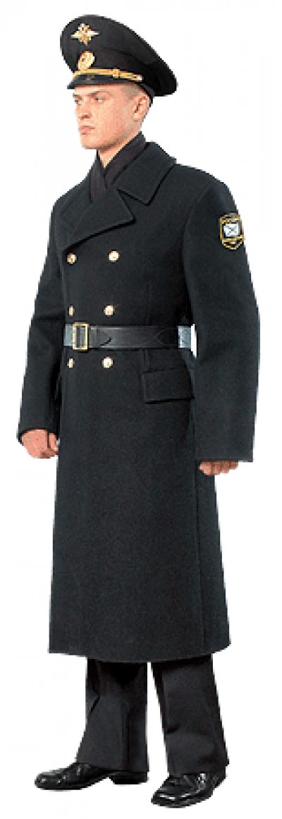 Пальто зимнее шерстяное для офицеров, прапорщиков и мичманов ВМФ