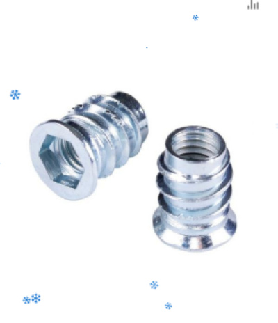 Футорка металлическая М4х10 белый цинк