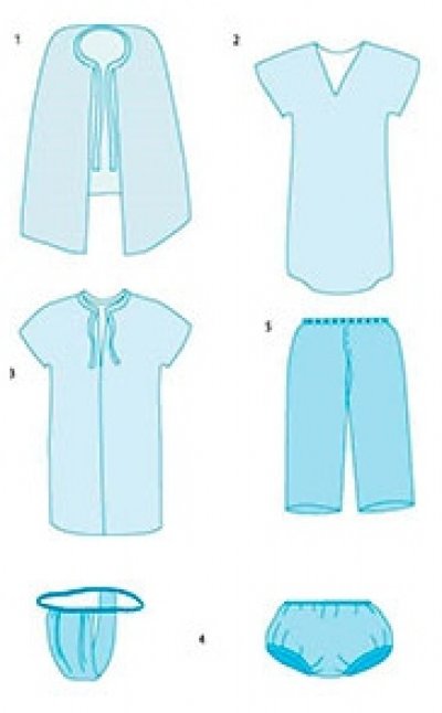 Одноразовая одежда для пациентов